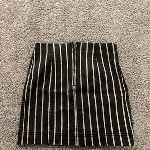 Striped Black and Cream Skirt